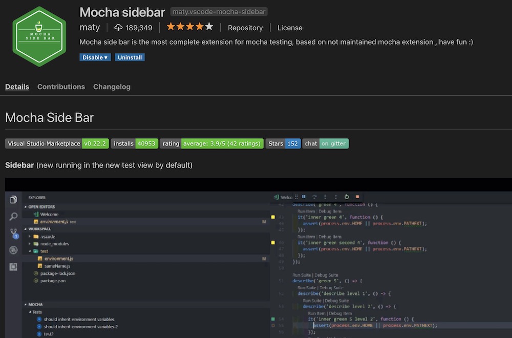 Mocha Sidebar